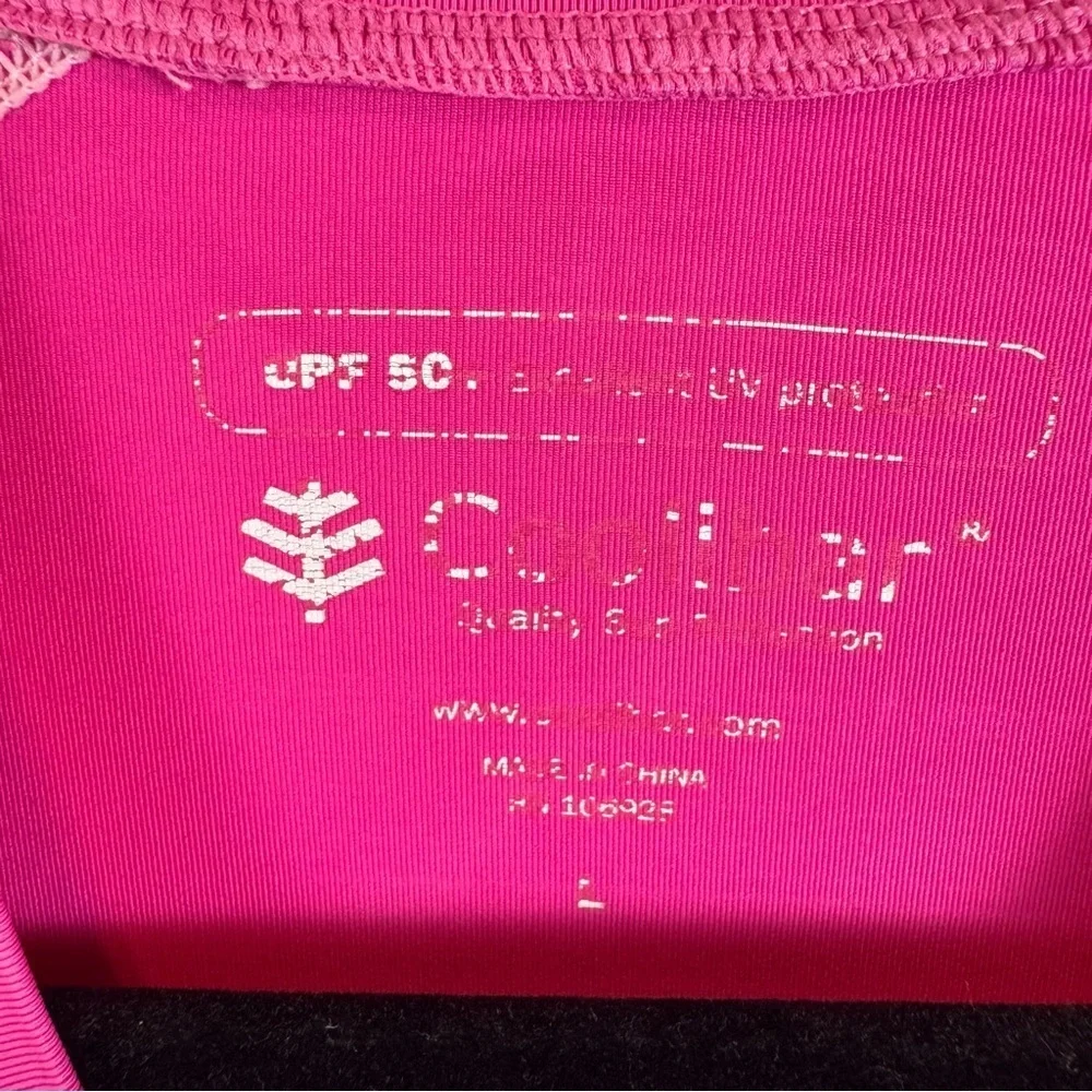 Coolibar Pink Long Sleeve RashGuard Girls Size L